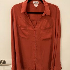 Burnt Orange Express Portofino Blouse